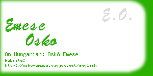 emese osko business card